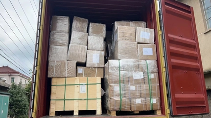 LKW kommen und laden Waren!